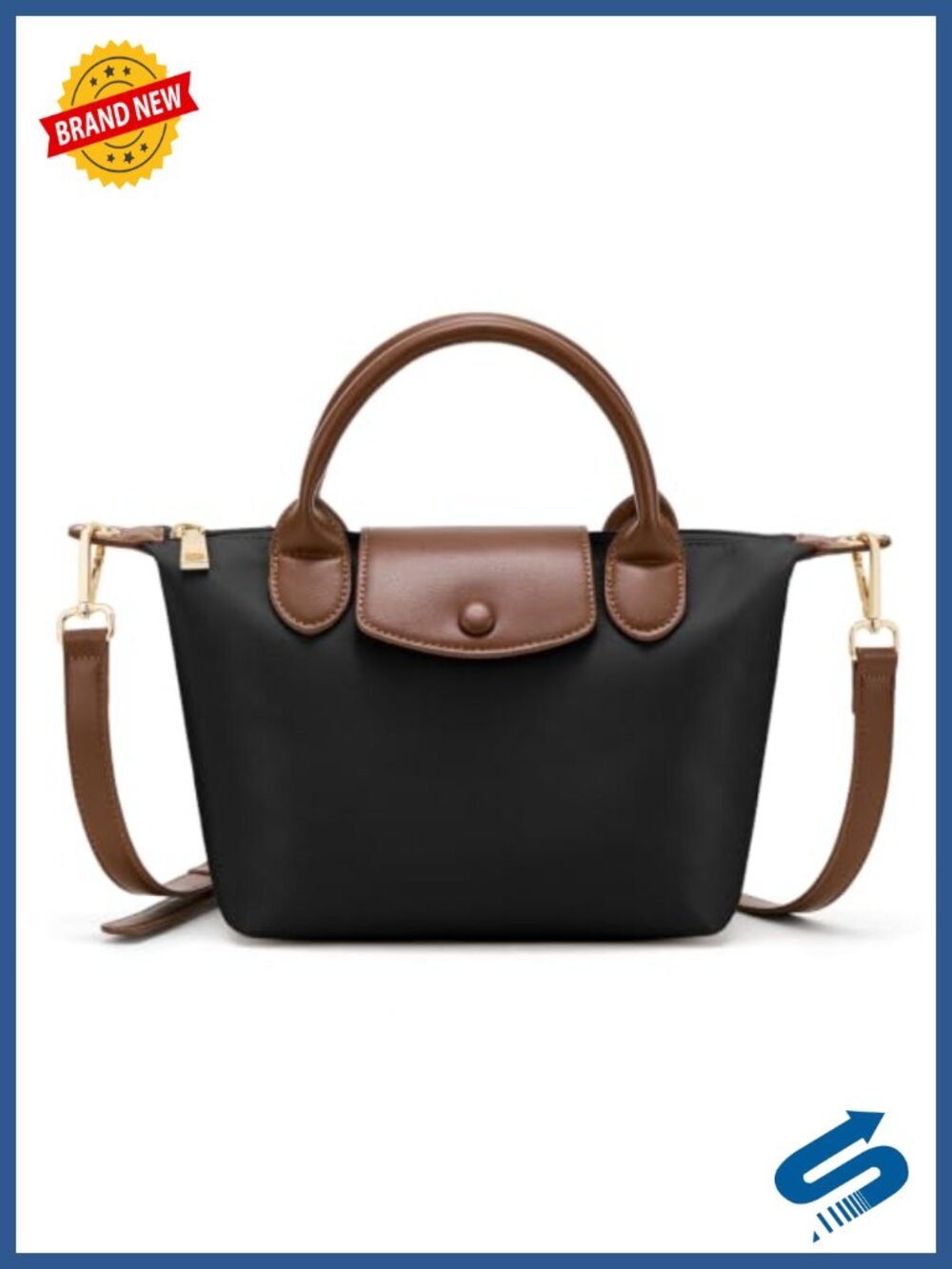 Small Nylon Crossbody Bag Mini Purse Removable Strap Everyday Travel